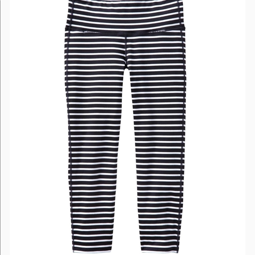 Athleta Chaturanga Stripes Capri Leggings